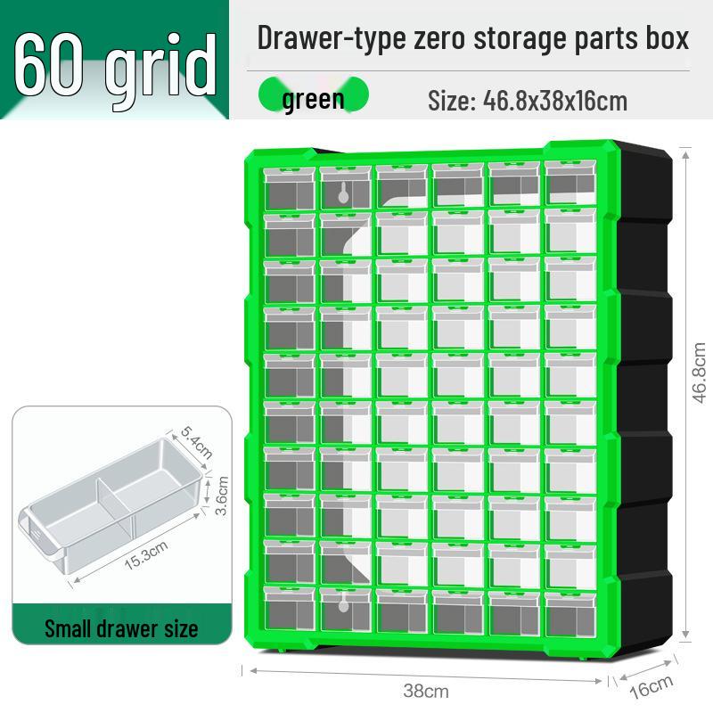 Drawer Parts Box with Compartments - Hardware & Tool Storage for Screws & Electronics