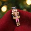 Decorative Suit Accessory Christmas Nutcracker Brooch Pin, Rhinestone Enamel Soldier Badge for Collectible Pin Women Men, Xmas Holiday Jewelry