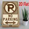 Retro Metal No Parking Sign 20x30 Cm Wall Decor Vintage Tin Plaque for Shop Garage Outdoor
