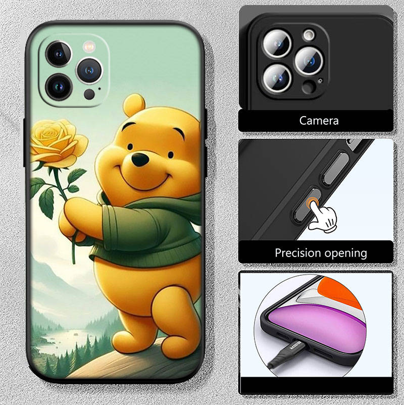 II25 Winnie the Pooh Telefoonhoesje voor Samsung A35 A25 A24 A15 A05S A05 M55 M35 M15 A06 A16 A02 A12 A13 A10 A20 A30 A22 A31 A32 A33 A41 A42 A50