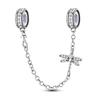 Sparkling Clear Copper Safety Chain Copper Safety Chain Charm Beads Fit Original Pandora Bracelet Diy Jewelry