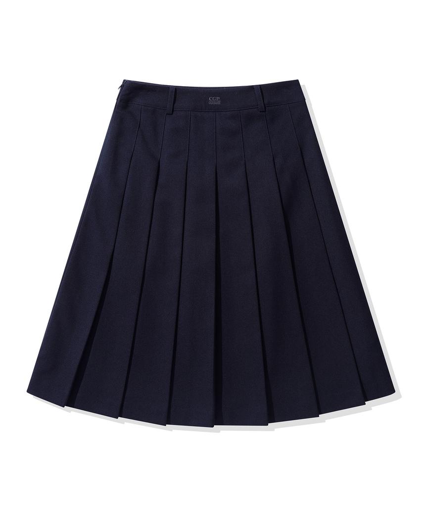 Code Graphy (Women) Pleated Skirt_Dark Navy