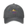 Colombia Heart Colombian Unisex Women Baseball Cap Distressed Denim Washed Caps Hat Retro Adjustable Fit Snapback Cap