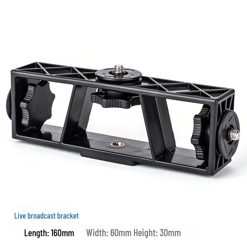 Multi-Functional Tripod Adapter with Three-Head Clip for Live Streaming and Mobile Devices