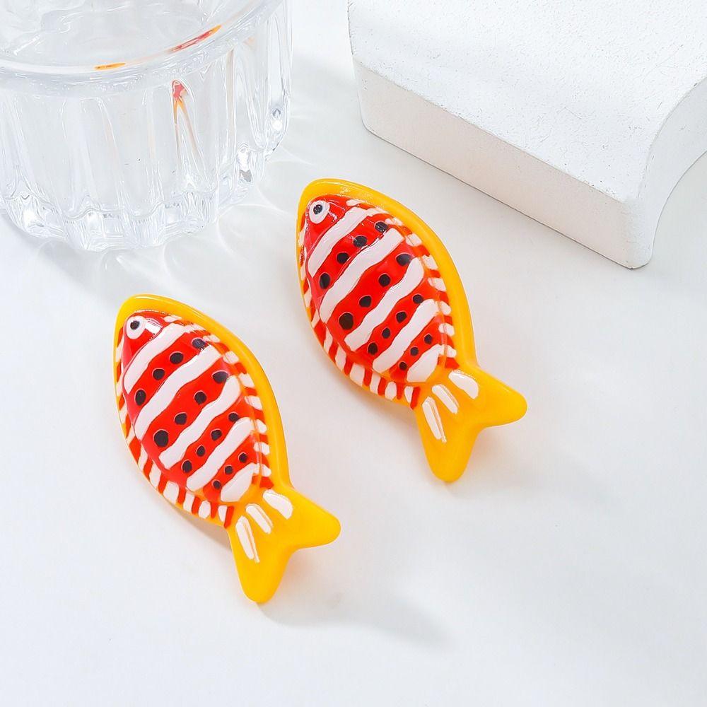 Fashion Beach Tropical Fish Pendant Cute Charms Fish Necklaces Korean Style Decoration Bohemian Drop Earrings Hipster