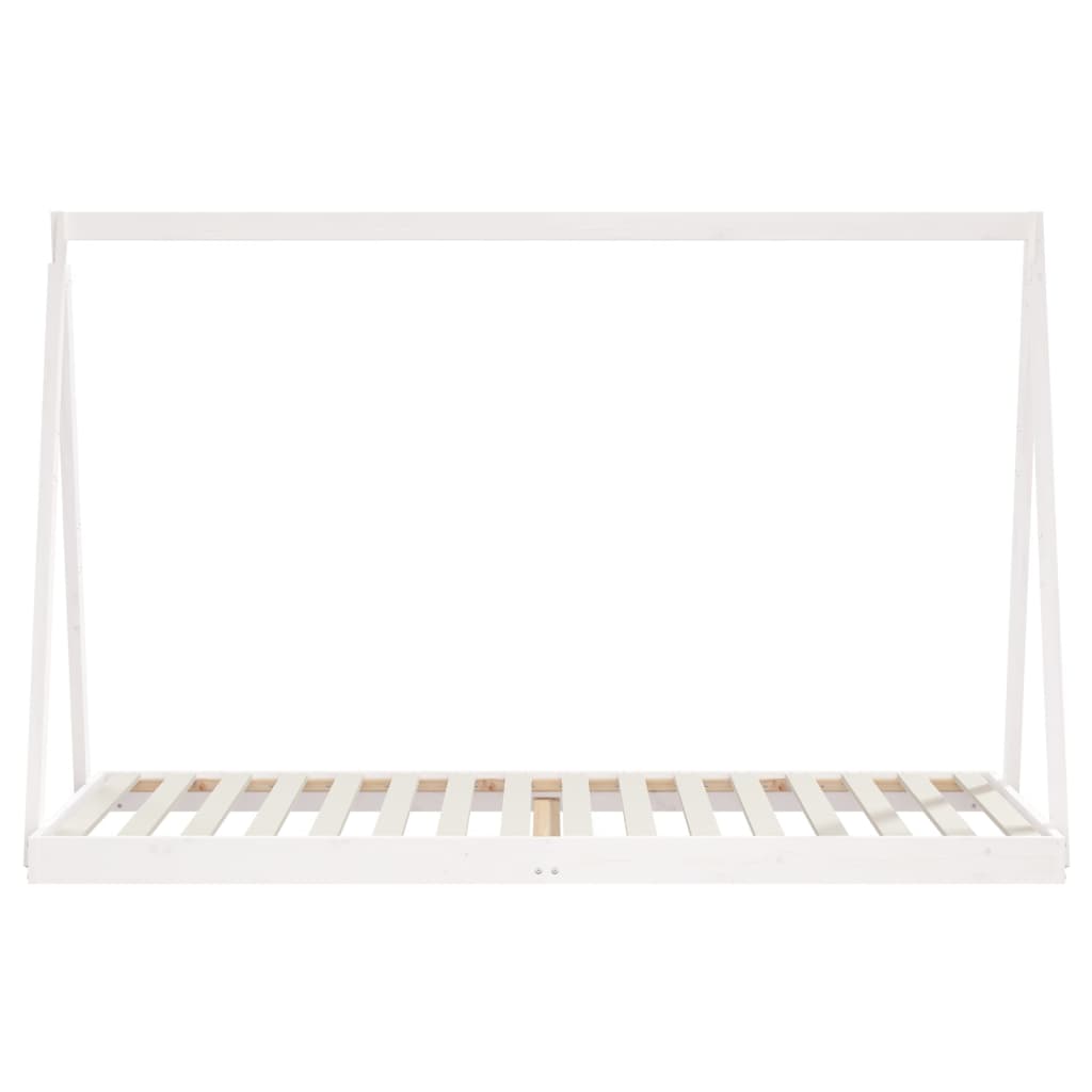Kids  Bed White 90 x 200 cm Solid Pine Wood