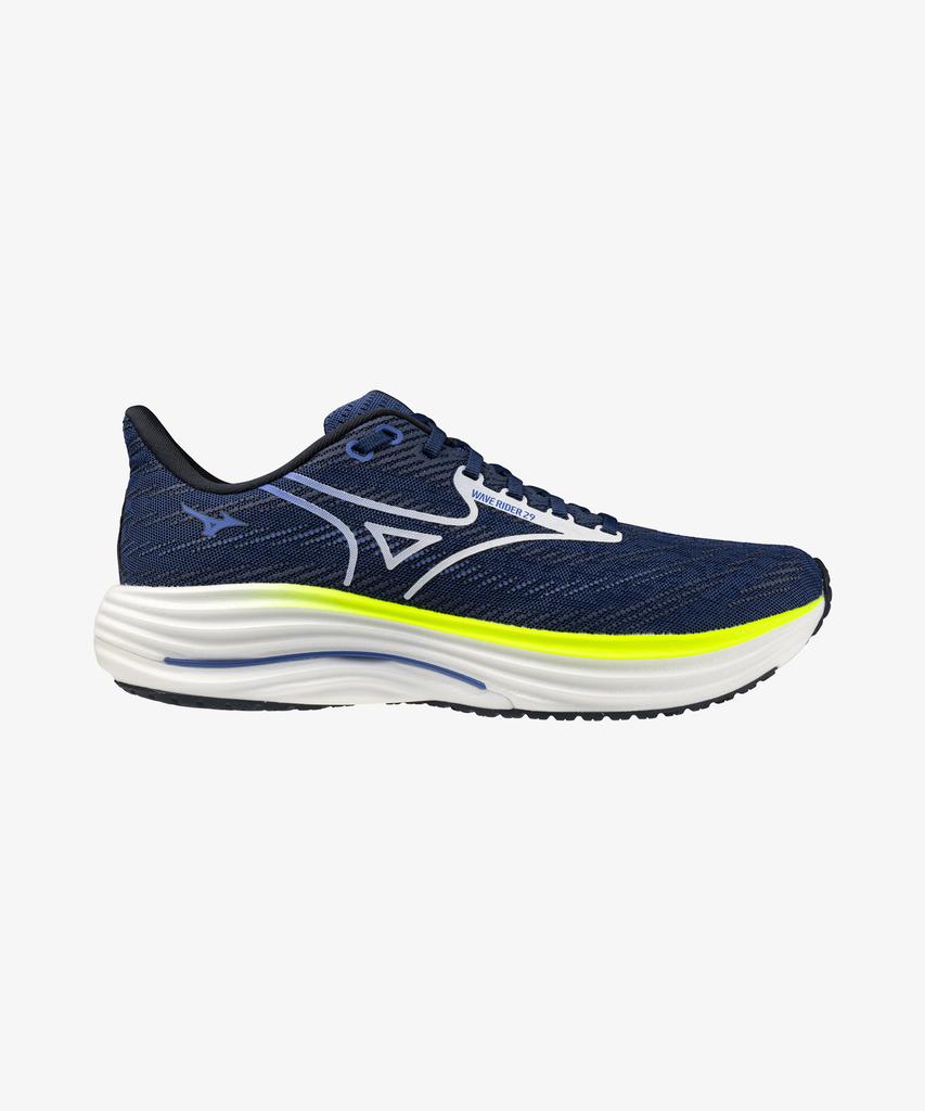 Mizuno (Men'S) Wave Rider 29 Super Wide - Estate Blue:White:Lightning Yellow / J1Gc250452