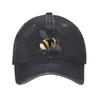 Bumble Bee Graphic Baseball Cap Washed Cotton Adjustable Unisex Streetwear Hat