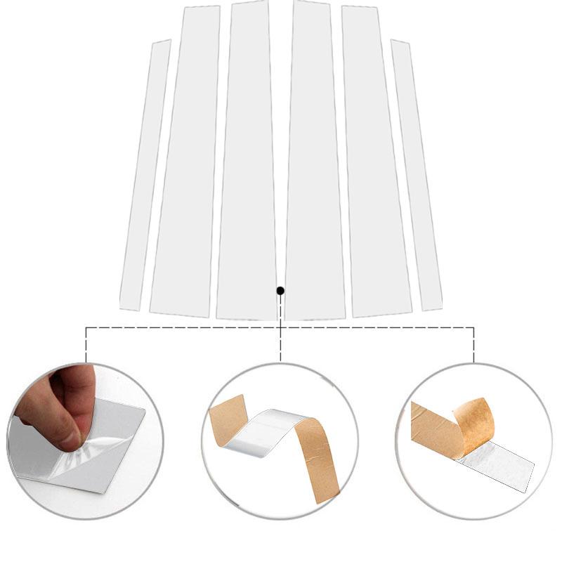 Window Pillar Posts Trim Fit For Lexus IS 2006-2013,Piano Black Mirror Effect Door Window Column Cover Decal Sticker, Car Styling Accessories