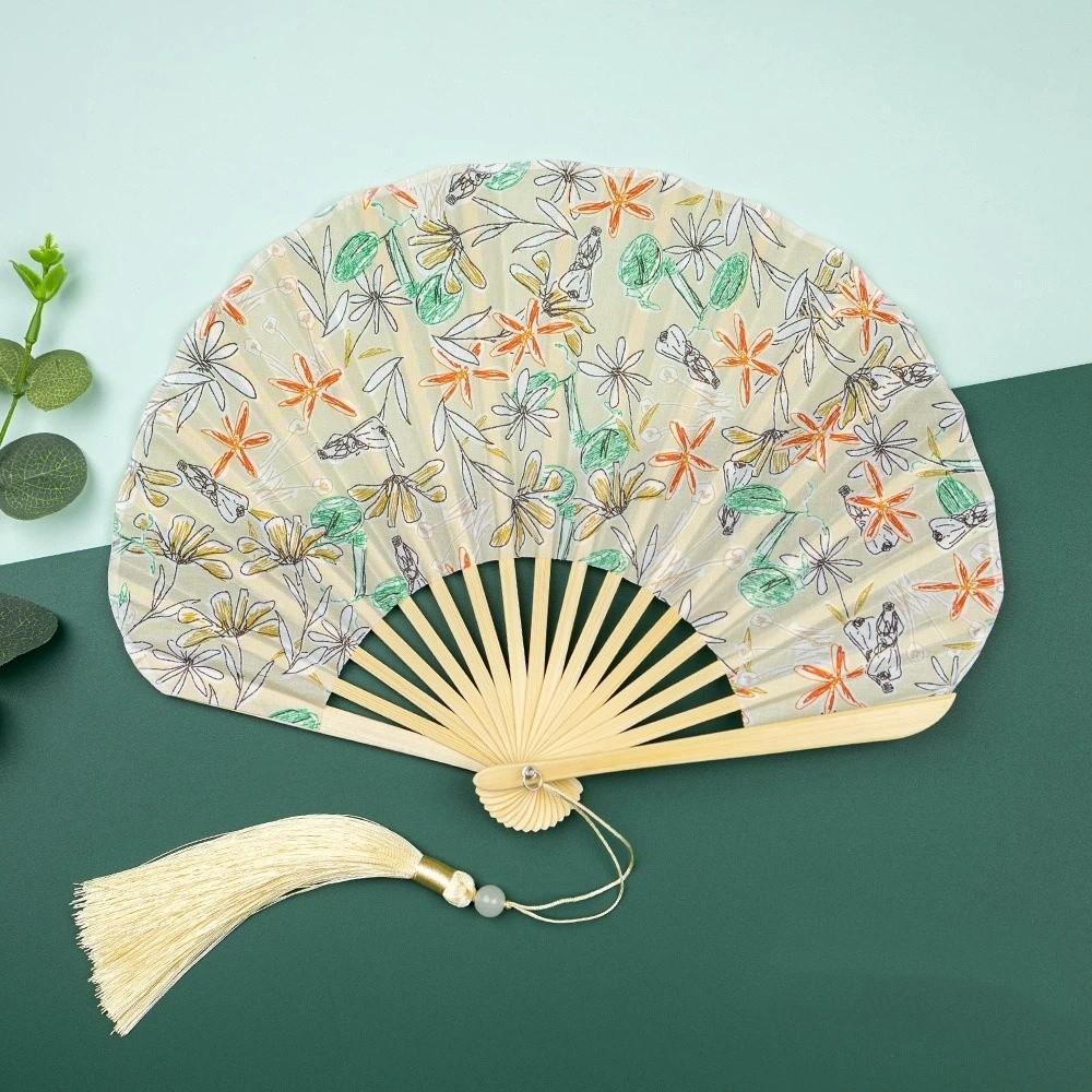 Creative Retro Mini Shell Fan Lightweight with Tassel Chinese Style Fan Portable Handheld Fan Party