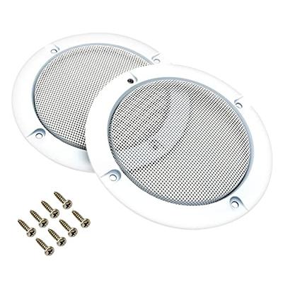 Negs-S Speaker Grill, Speaker Cover, Car, Speaker, Universal Use, Set of 2, Includes 8 Mounting Screws, 5 Inches, White