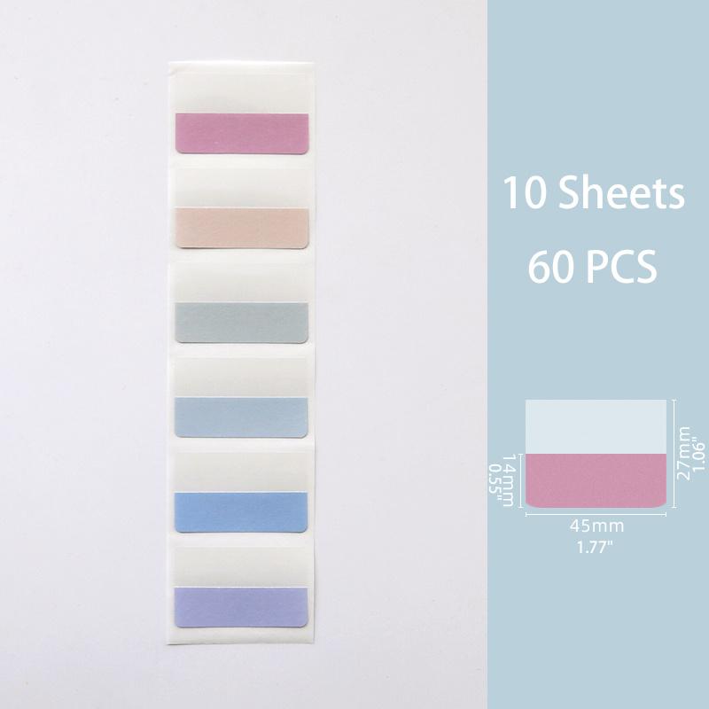 10 Sheets Sticky Index Tabs Colored Book Sticky Tabs for Notebooks Page Tabs for Notebooks File Classification