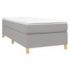Box Spring Bed Frame Light Grey 90 X 190 Cm Fabric