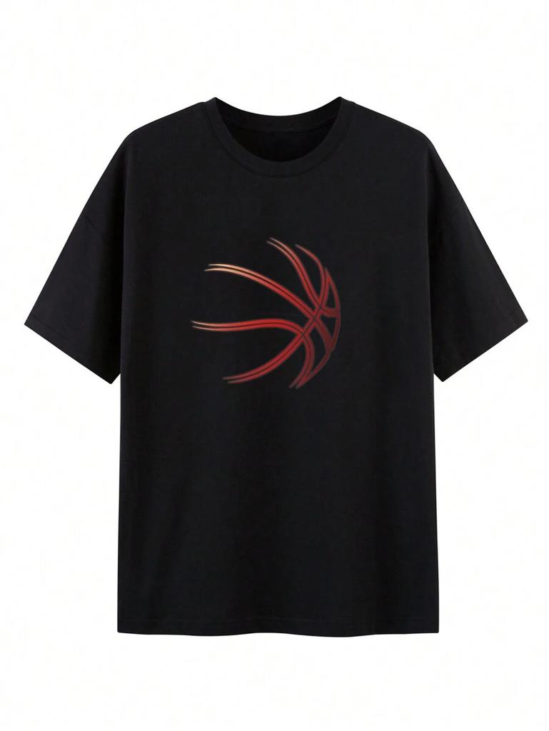 T-shirt Unisex con Stampa di Pallacanestro