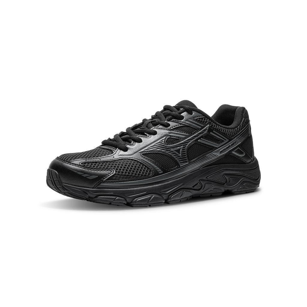 Mizuno Nex Spring Summer Retro Running Mesh Breathable Lightweight Comfortable Durable Low Top Running Shoes Unisex Sneaker Black D1GH262402