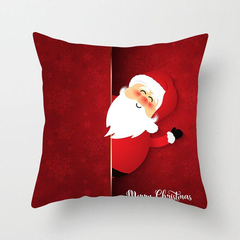 Elegant Xmas Cushion Cover Featuring Colorful Snowflake And Reindeer Designs