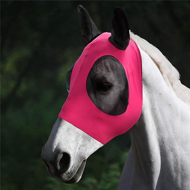 1Pcs Horse Mask Mosquito Fly Breathable Stretch Resistant Elastic Equestrian Supplies Riding Equipment