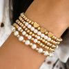 Handmade Imitation Pearl Love Beads Bracelet For Ladies