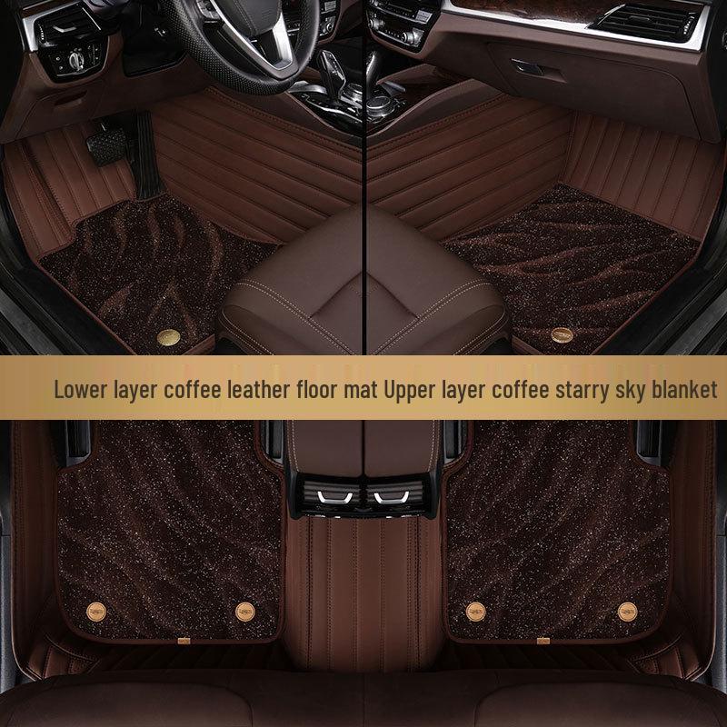 Genuine Leather Floor Mats for 2015-2024 Toyota Highlander, 5 or 7-Seater, Full Coverage