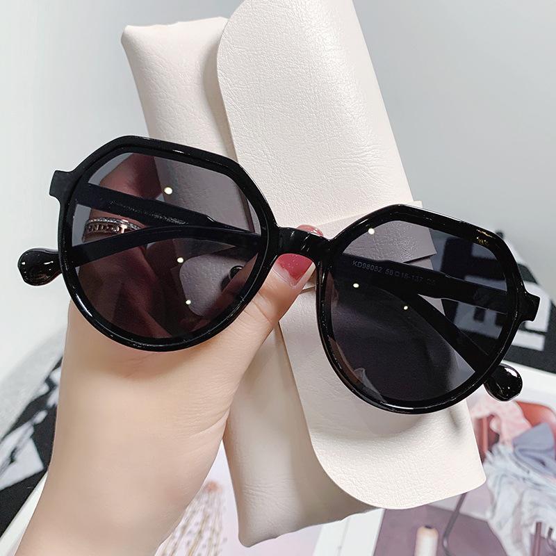 Sonnenbrille im koreanischen Stil mit geometrischem Rahmen und Vintage-Form für Männer und Frauen, Sonnenbrillenrahmen, UV-Schutz