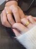 Classic 18K Gold-Plated Titanium Steel Ring for Men & Women - Durable Unisex Couple's Index Finger Jewelry