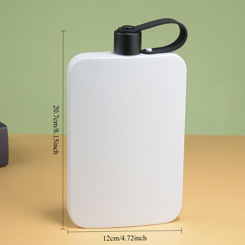 1PC 500ml 304 stainless steel thickened portable small wine jug personalized outdoor large-capacity men's and women's flat kettle