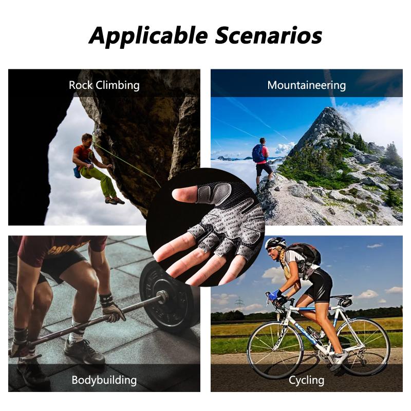 1 Pair Sports Workout Gloves For Men Women Non-slip Wear-resistant Motorcycle Fingerless Gloves For