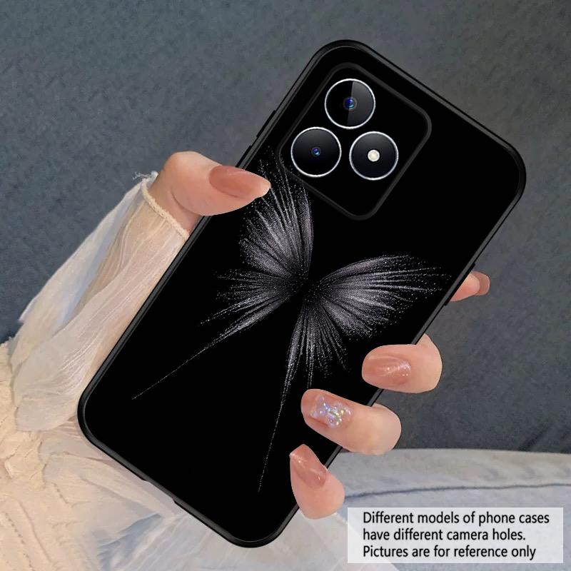 white butterfly For Oppo Realme 11 12X 12 14 Pro Plus 5G 8 C 55 63 65 51 53 67 75 4G GT2 7 Note 7 50 silicone soft phone case