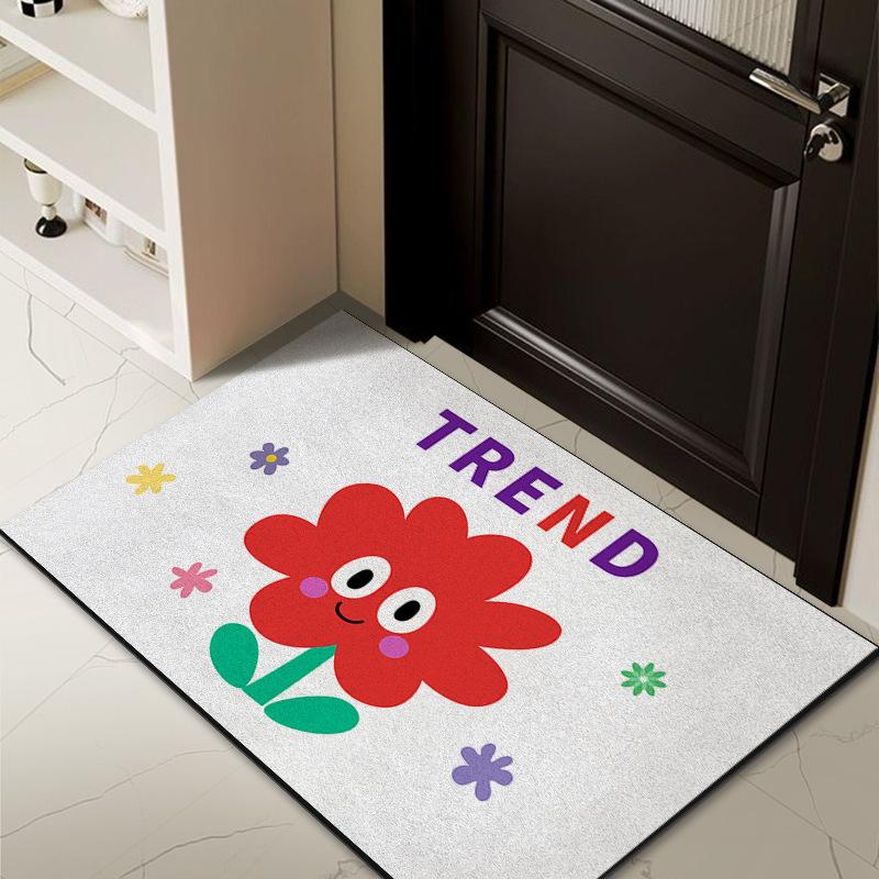 Entry Door Cartoon Silk Floor Mat Household Entrance Door Door Dirt Mat Outdoor Dirt Resistant Dust Removal Can Be Tailored Carpet