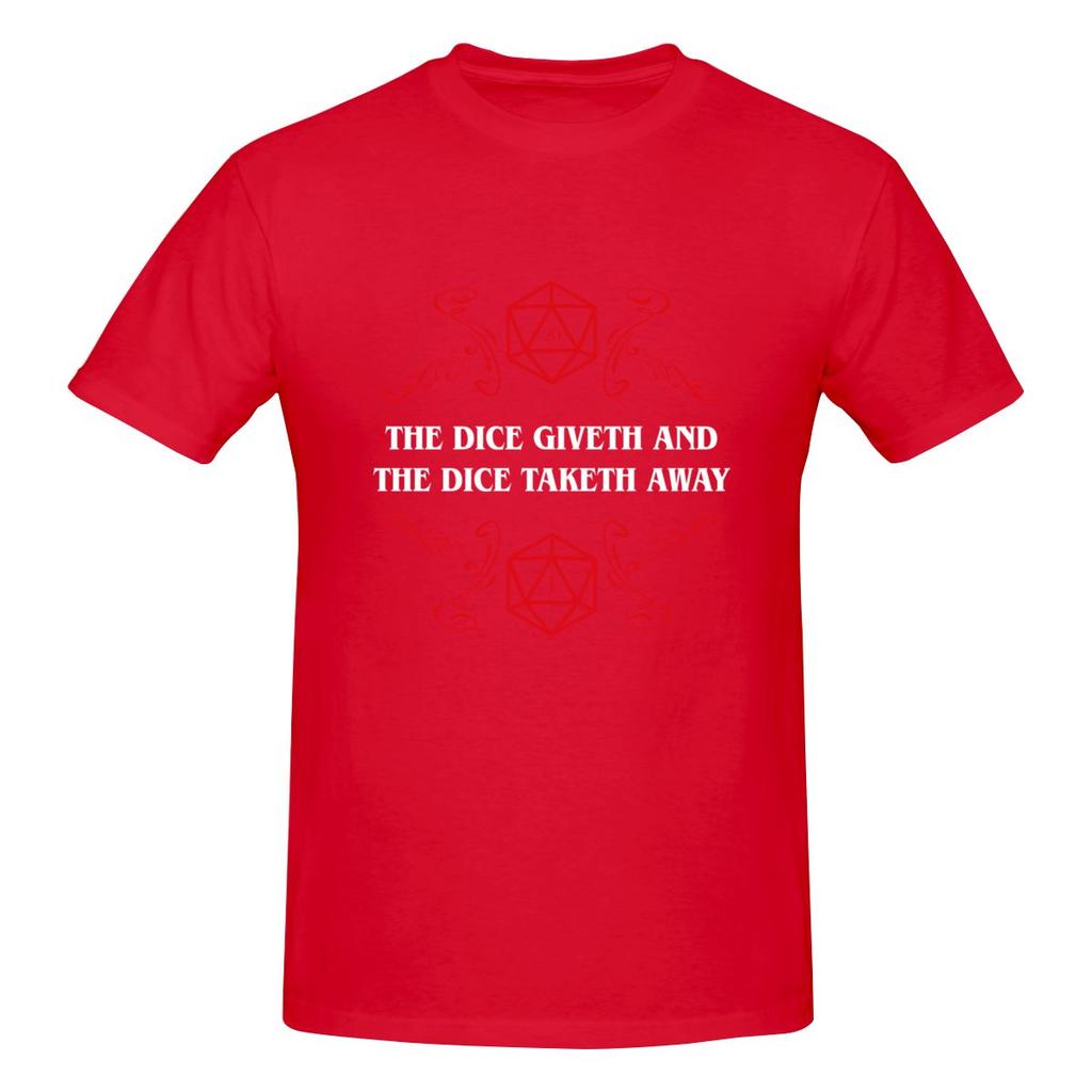 The Dice Giveth And Taketh Away Narrator Standard Shoulder Tshirt Niche Street Style Atmosphere Tee