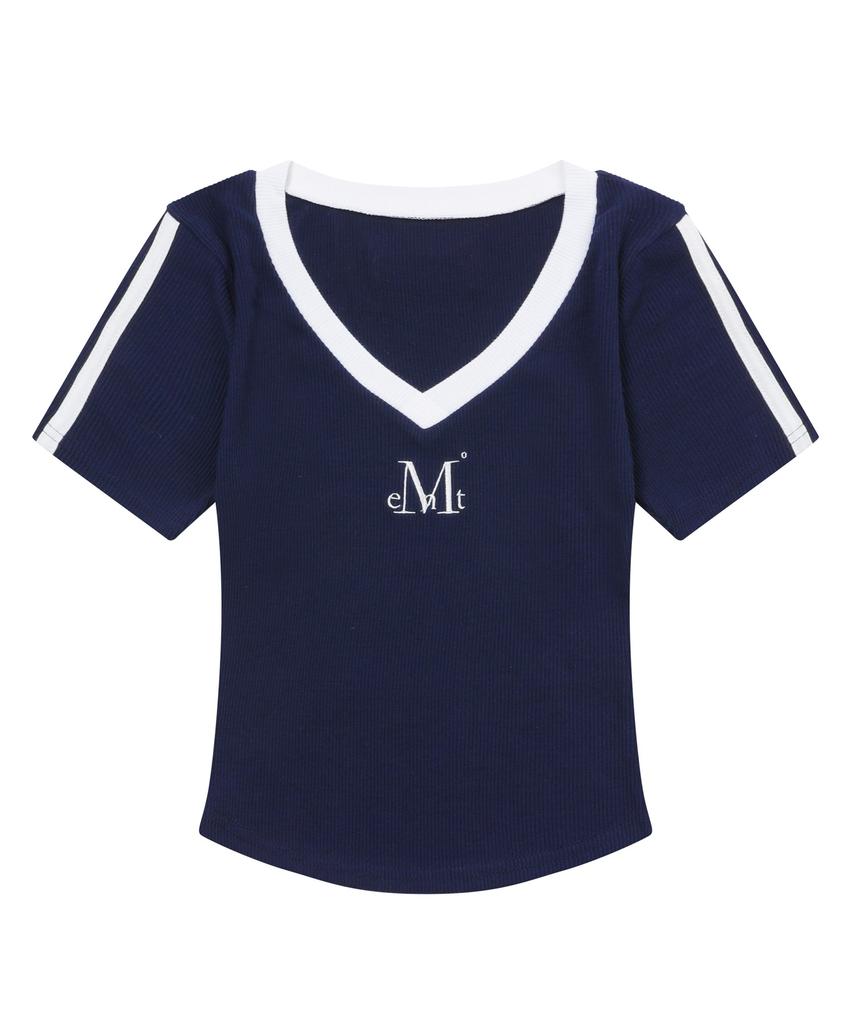MUCENT Binding Track Line Ribbed Short Sleeve Tee (3 Colors)