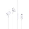 Maxell Canal Headphones with USB Connector Type C Wired with Call Compatible MXH-CC200WH Microphone, Type-C™ Compatible, Microphone,