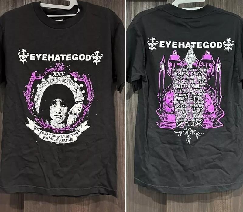 T-shirt nera a 2 lati band Eyehategod anni '90 Maglietta Remake Uomo Donna S-5XL T-Shirt Unisex