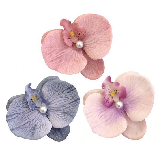 Girl Hairpin Imitation Pearl Embellishment Chinese Style Phalaenopsis Shape Hair Clip Stable Grip No Damage Side Hair Pin