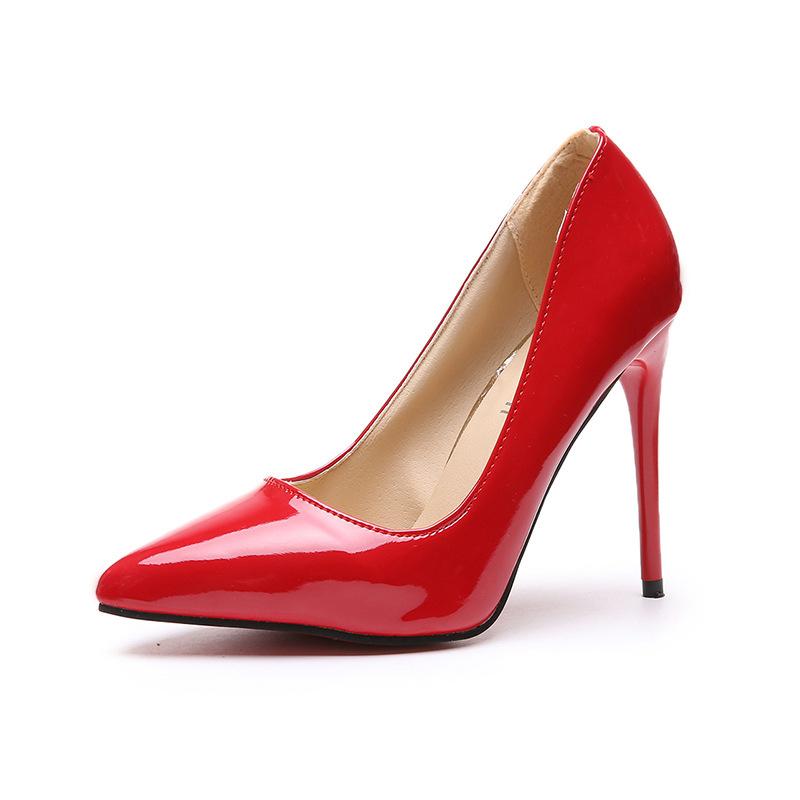 Fashion Fashion High Heels Pumps Woman Shoes Green Nude Red Blue Women's Heeled Shoes Party Office Wedding Shoes Ladies Large Size