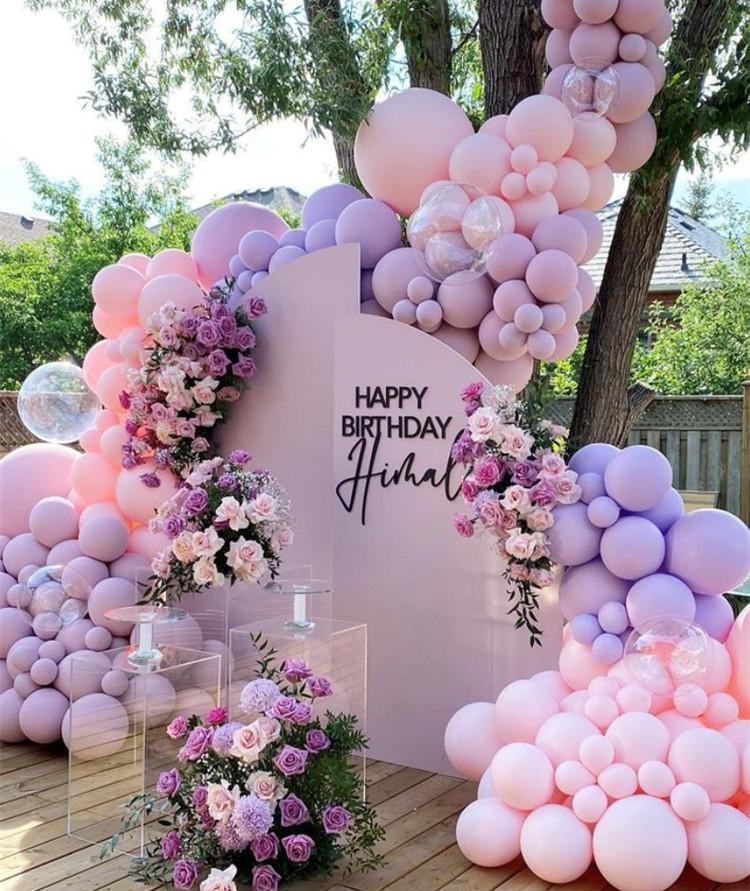 Cina Macaron Matrimonio Festa Decorazione Forniture Palloncino in Lattice Bianco Oro Rosa e Blu Arco Ghirlanda Palloncini Kit