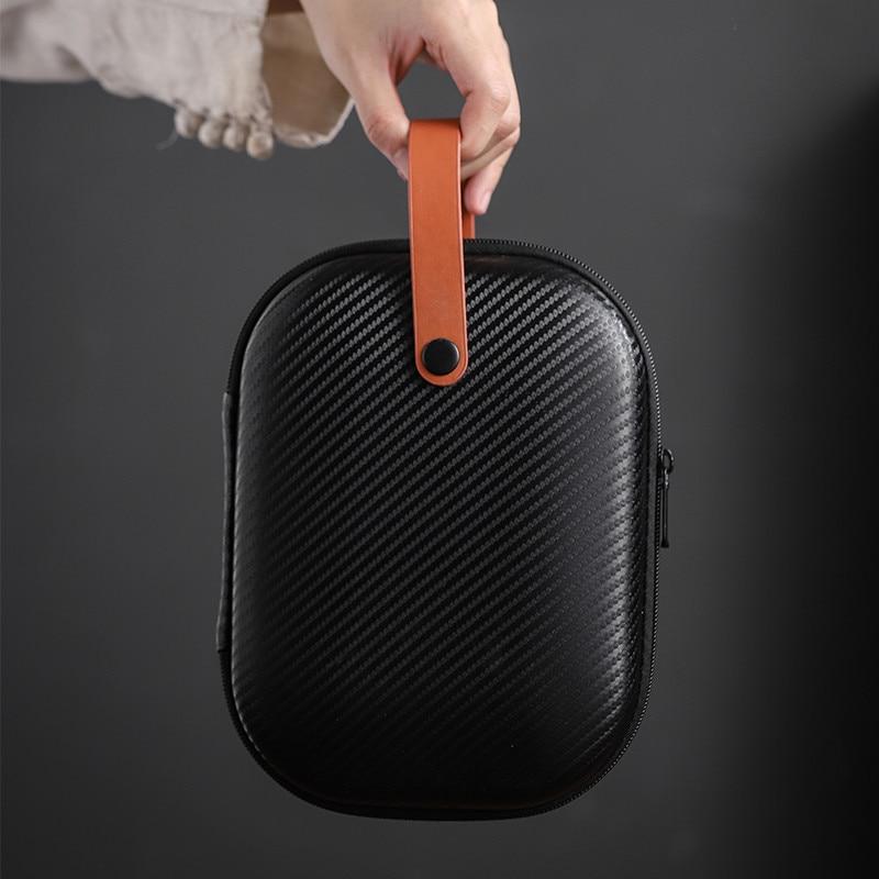 Fialové hlinené čajové šálky Keramická prenosná čajová súprava vrátane 1 kanvice + 1 zásobníka na čaj + 4 šálok Čajová kanvica Outdoor Travel Kung Fu Gaiwan Darčeky