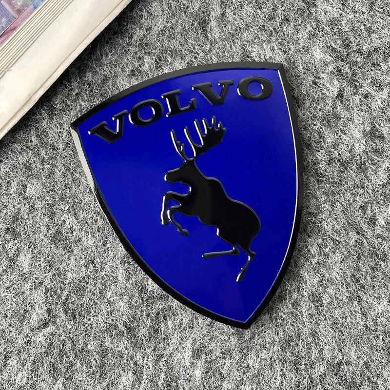 Metalowa Tarcza z Łosiem 3D Kreatywny Znak Samochodowy Naklejki Dekoracyjne na Karoserię Do Volvo XC60 XC90 S60 S90 V60 XC40 V50 S80 Akcesoria Samochodowe