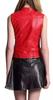 AL KHALID Waist coat Women Vest Red Coat Jacket Western Classic Button Lambskin Leather