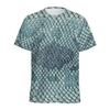Fashion Snake Scales Pattern T-shirt For Men 3D Printed Animal Skins Graphic Round Neck Tee Shirt Tops Short Sleeves T Shirts