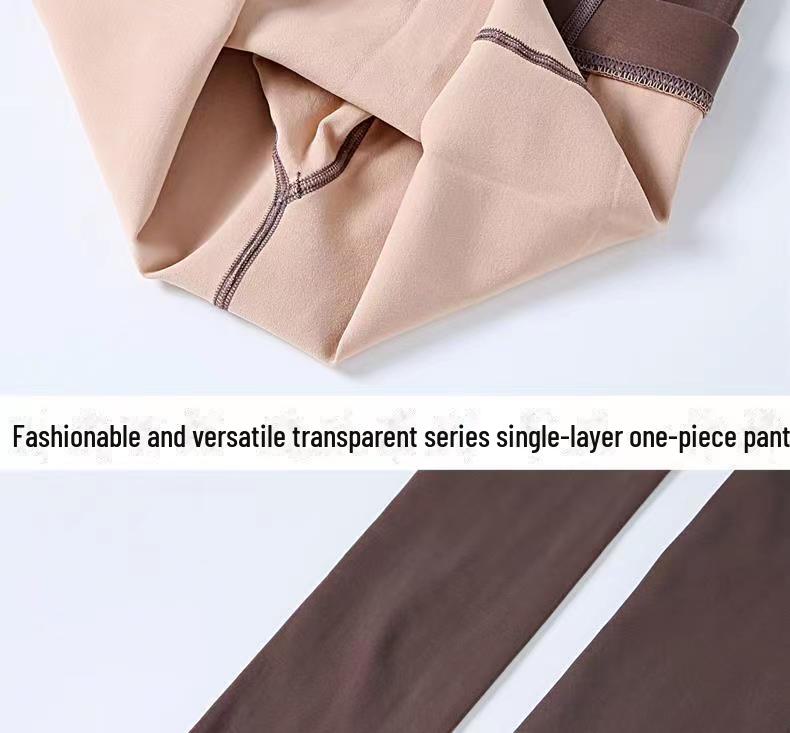 Stewardess Gray Sheer Pantyhose: Flesh-Tone, Thin Transparent Leggings for Spring & Autumn Wear