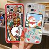 Christmas New Year Gifts Elk Snow Case For iPhone 14 11 12 Pro 13 Pro Max XR XS X 6s 7 8 Plus SE 2020 13 Mini Luxury Clear Cover