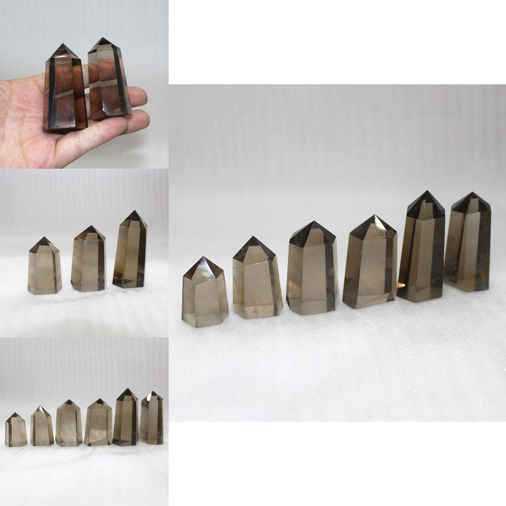 Exquisiter natürlicher rauchiger Citrin-Quarz-Obelisk Kristallstab Spitze Ideal für Wohndekoration und Heilgeschenk