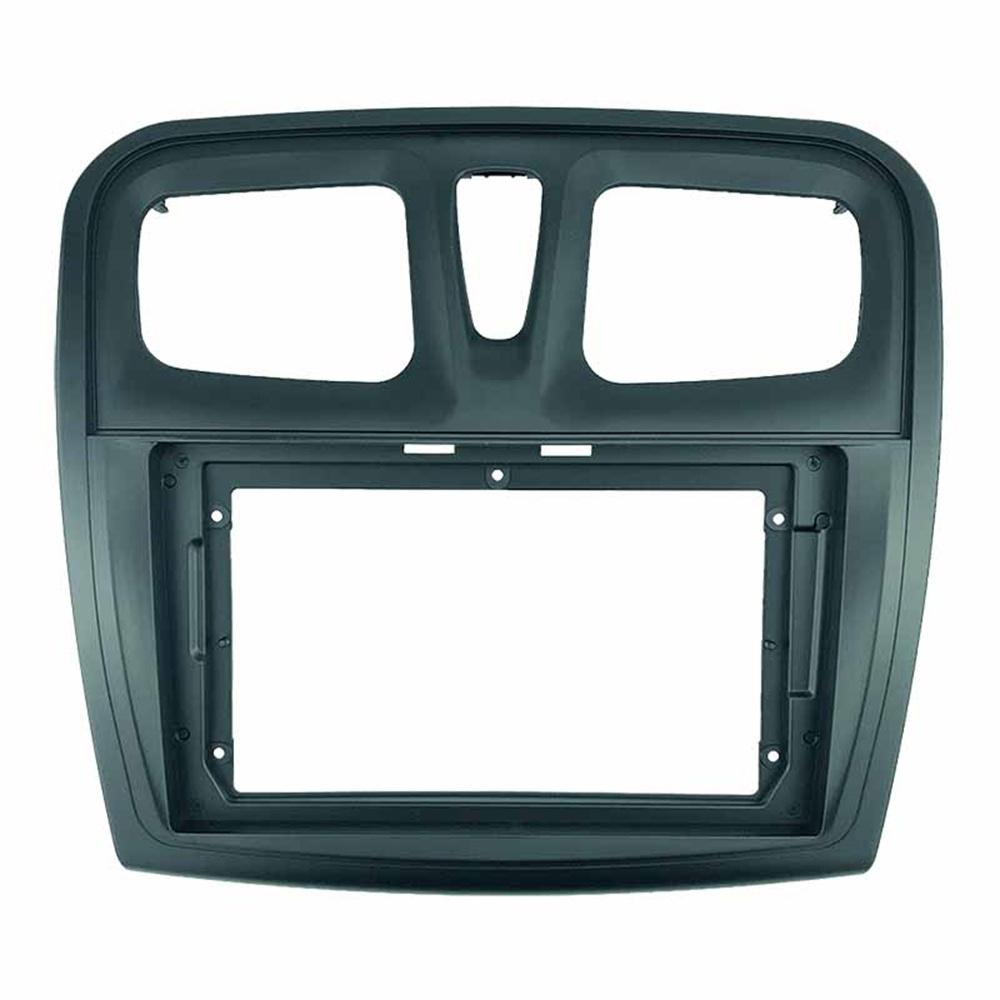 2 Din 9 Inch Car Radio Panel Frame for RENAULT Sandero Symbol Logan 2014-17 Dashboard Frame Installation DVD Mp5 Multimedia Player