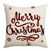 Autumn and Winter Red and Black Checkered Letter Pillow Cover Digitally Printed Pillow Pillow Cover Home Cushion Cover