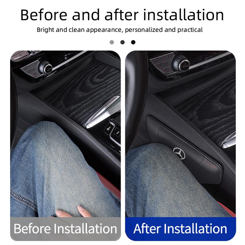 WUL5   Car Armrest Elbow Pad Leather Leg Knee Cushions Accessories For Mercedes Benz AMG A C E S G Class W201 W210 W108 W204 W205 W203