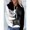 Lovely Double Cat 3d Print Hoodie Women Fashion Oversized Hoodies Sweatshirt Women Sweats Female Coat Animal Paw Sudaderas Lady