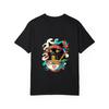 Crewneck T Shirt White Cat Eating Ramen with Chopsticks and Bowl Design for Casual Wear