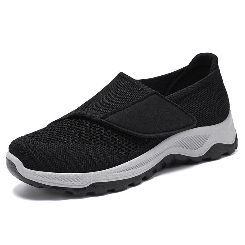 Stepping Shoes Women's Soft Soles Are Comfortable and Not Tired, Mother Shoes Mesh Surface Is Breathable and Casual, Middle-aged and Elderly Velcro