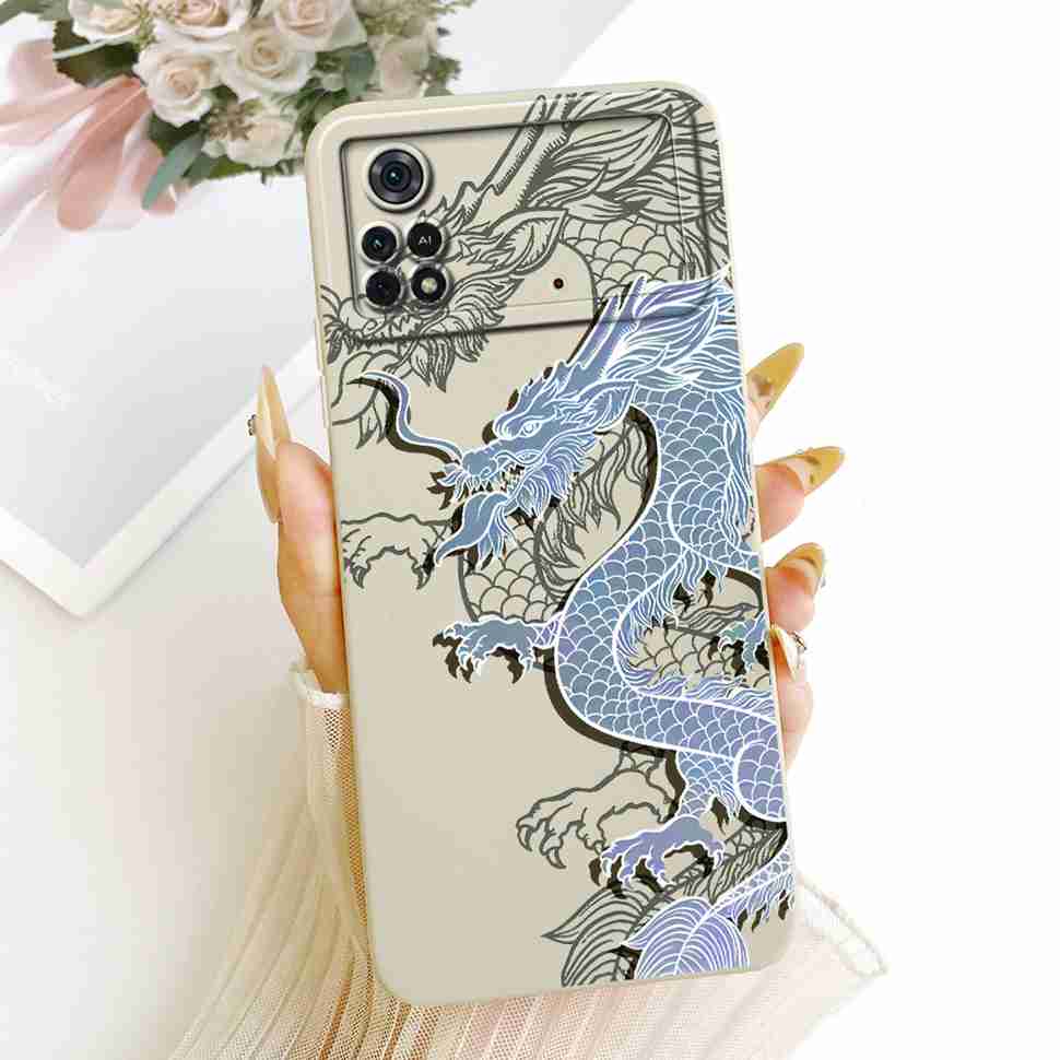 For Xiaomi Poco M4 Pro 4G Casing Flowers Soft Silicone Back Cover Phone Case for Xiaomi PocoM4 Poco M4 Pro Covers Bag Capa